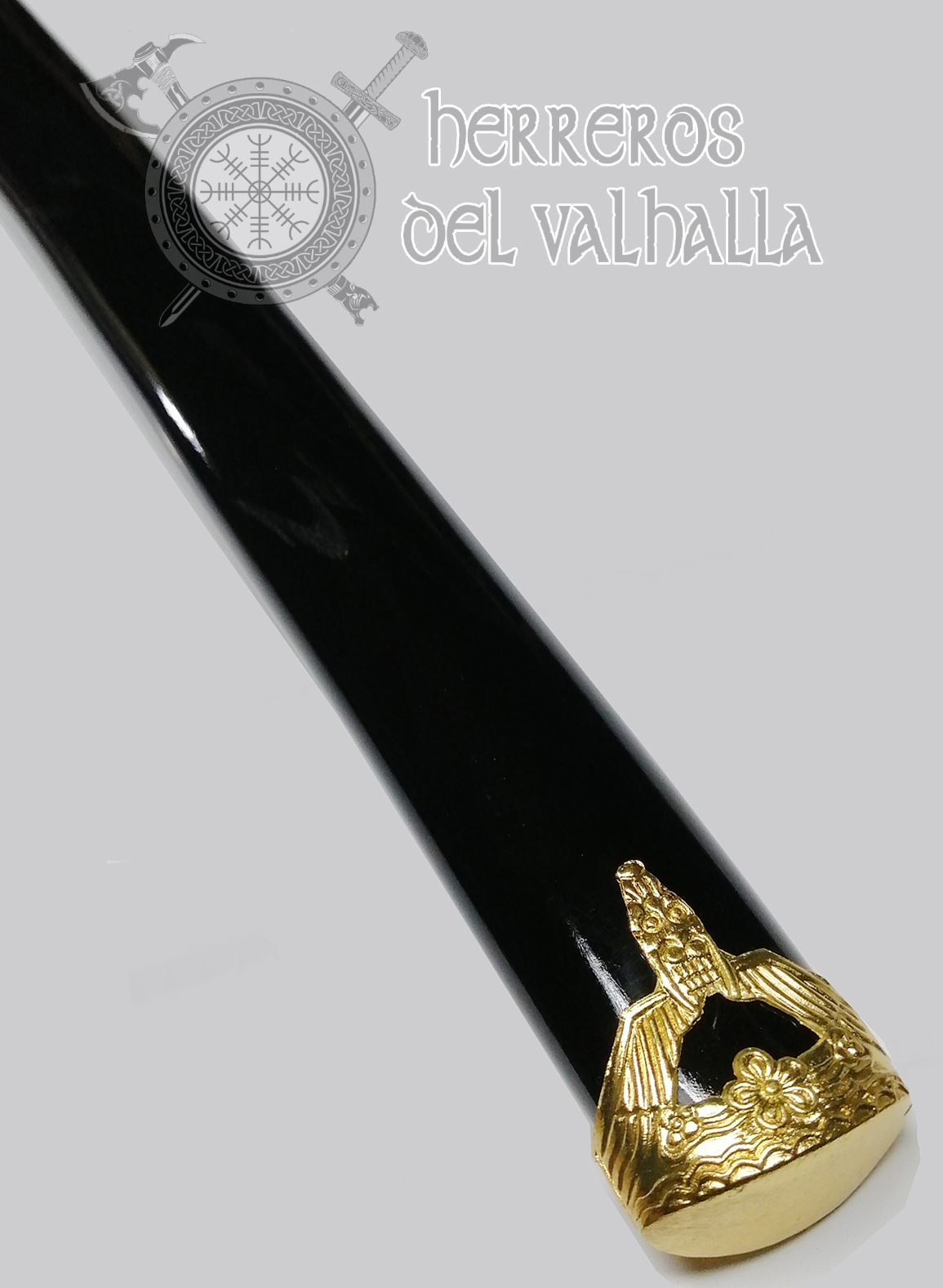 Katana Negra con Diseño Plateado - Imagen 4
