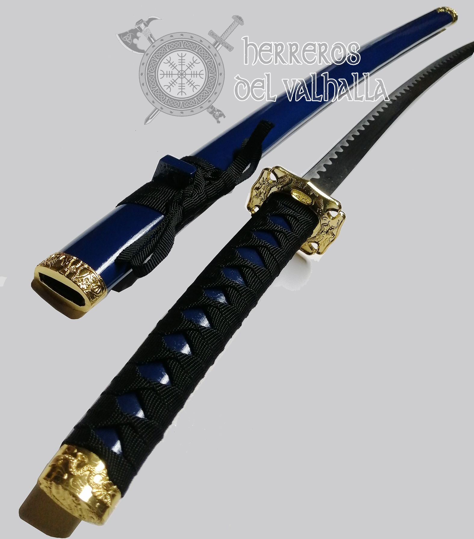 Katana Azul con Dorado