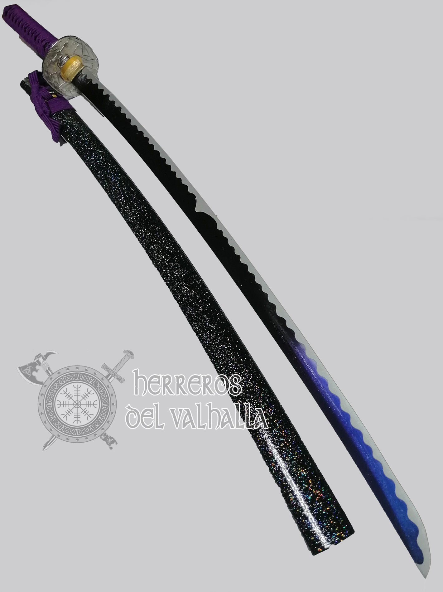 Katana Funcional Acero 1065 - Galaxy Purple - Imagen 2
