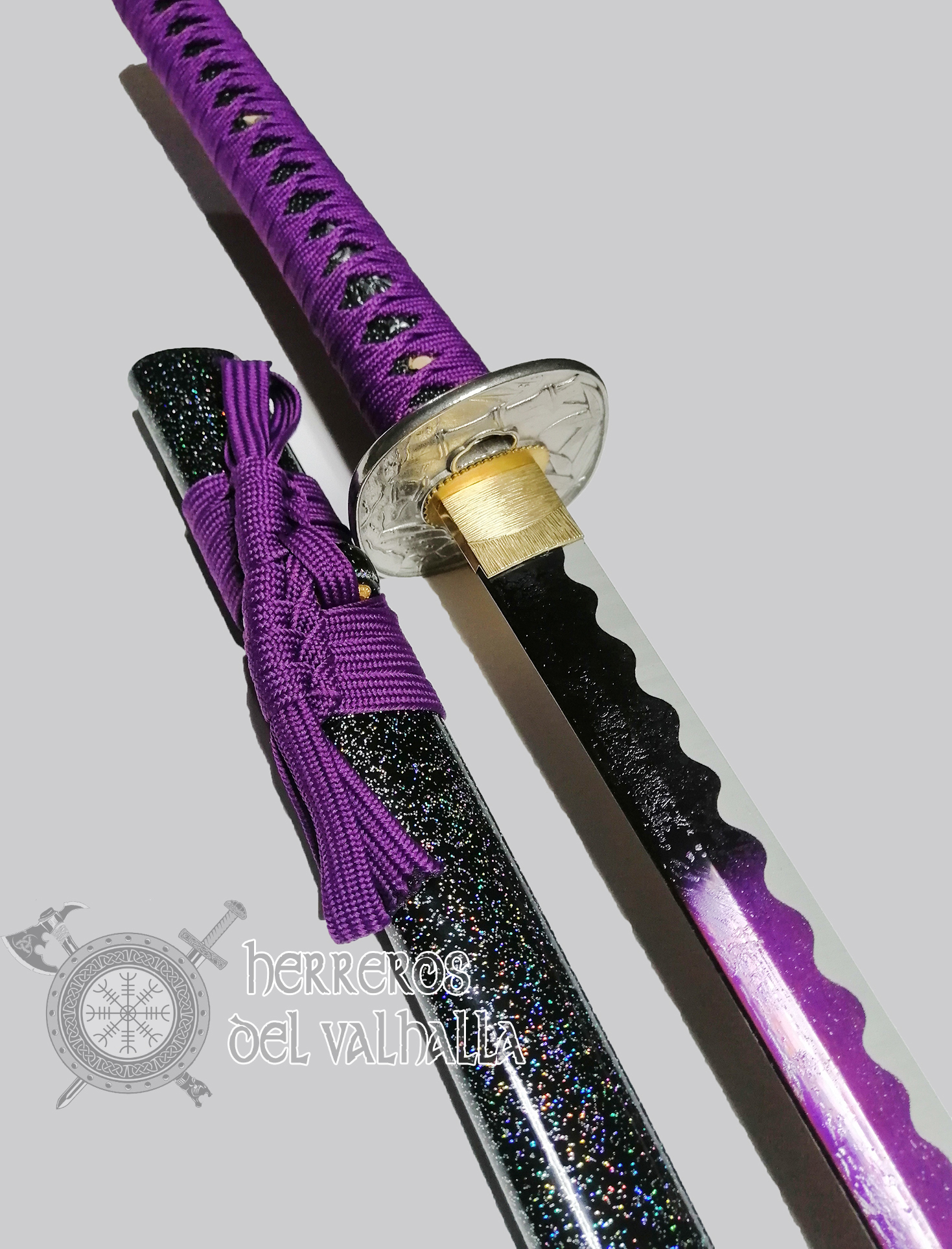 Katana Funcional Acero 1065 - Galaxy Purple