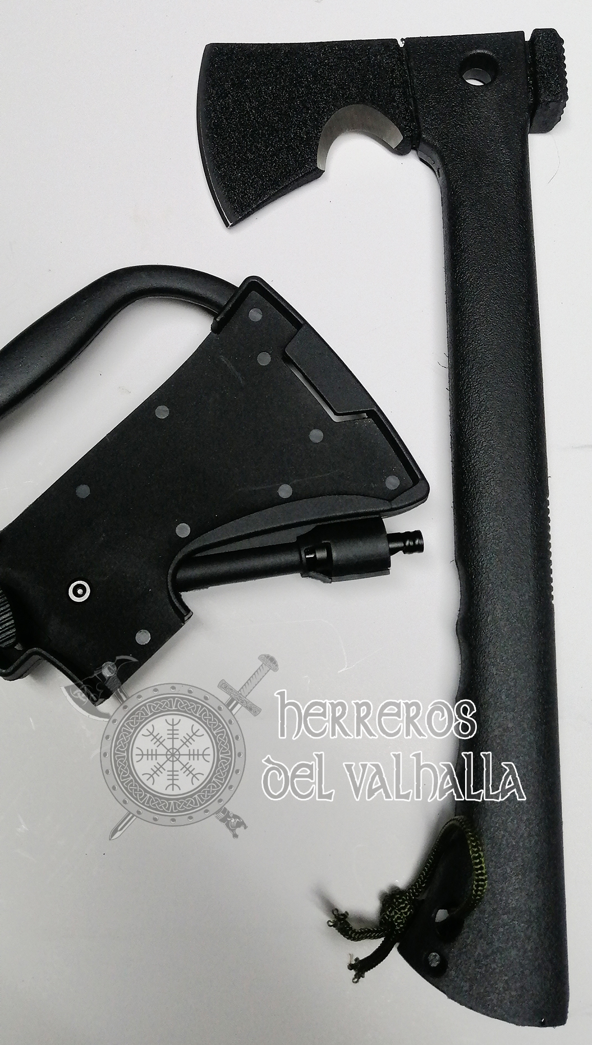 Hacha Multiuso con Cuchillo Negro - Imagen 3