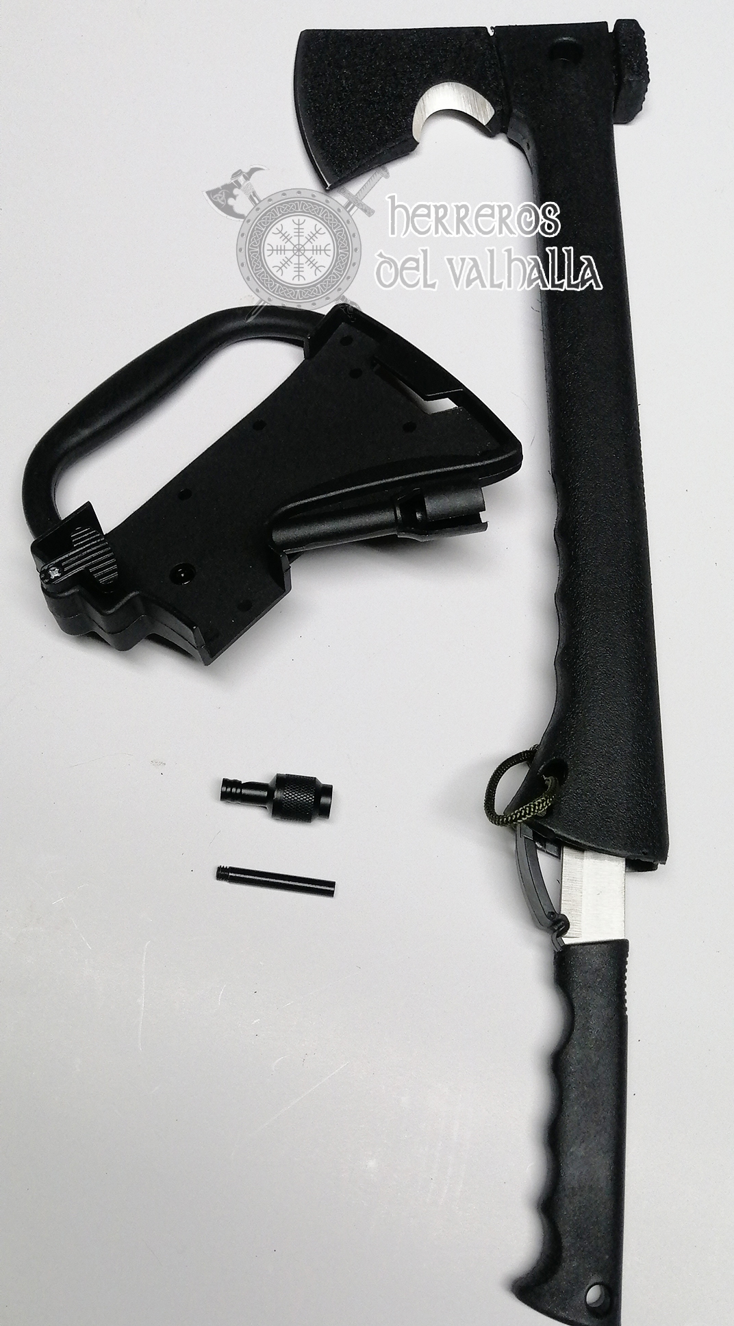 Hacha Multiuso con Cuchillo Negro - Imagen 5